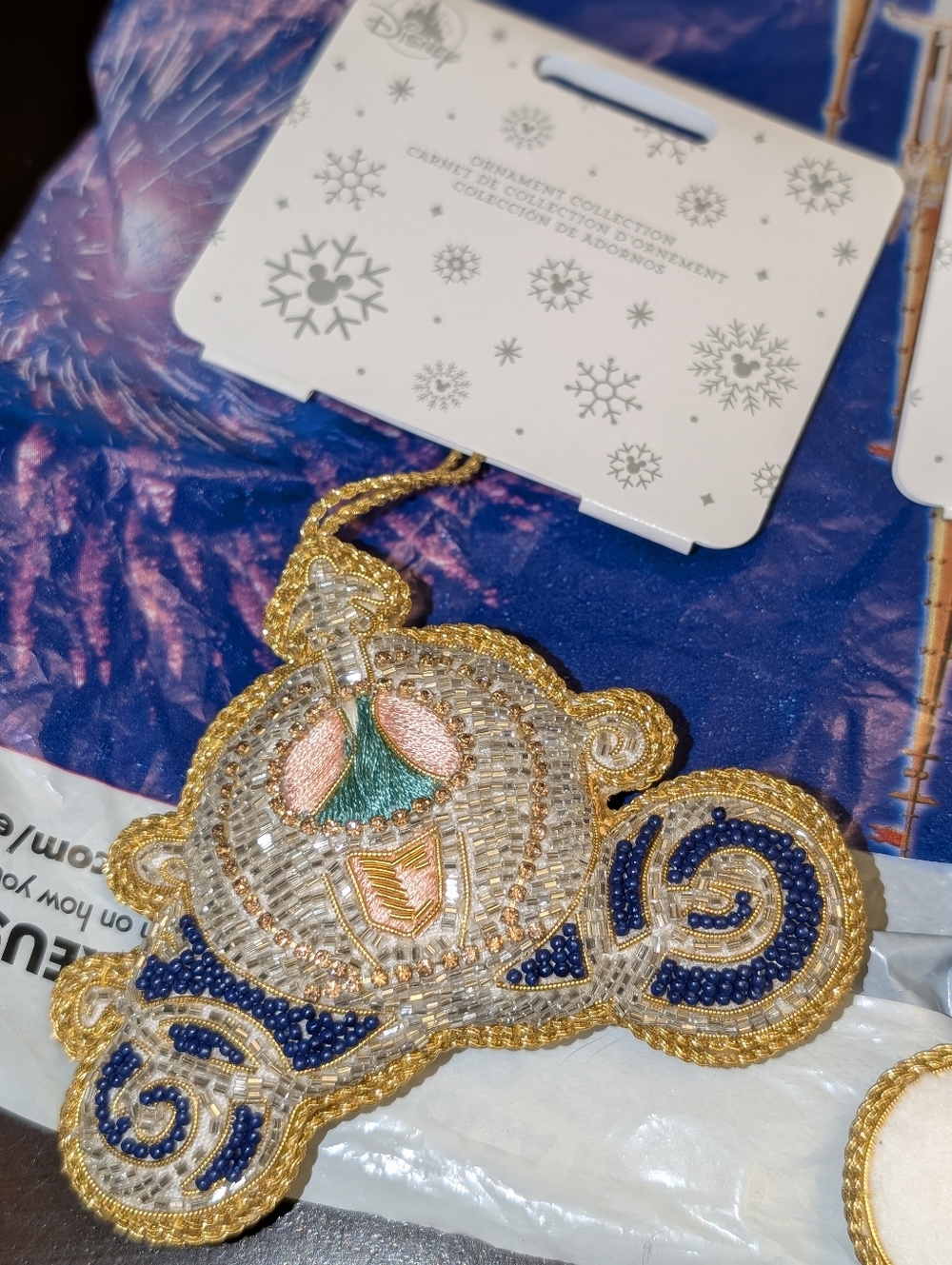 Pumpkin Coach Beaded Ornament Cinderella